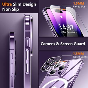 5 trong 1 điện thoại từ Trường hợp với 2 bảo vệ màn hình Tempered Glass phim 2 máy ảnh ống kính bảo vệ cho <span class=keywords><strong>iPhone</strong></span> 14 14 cộng với 14 Pro Max - Product Image 3