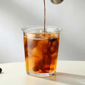 Vaso de Vidrio Pequeño Transparente, Taza de Café Americana, Vaso para Beber <span class=keywords><strong>Agua</strong></span>, Bebidas Frías, Jugos, Uso Doméstico, Alto Valor Estético - Product Image 2