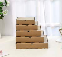 Boîte à pizza en carton ondulé jetable personnalisée, matériaux recyclés, boîte à pizza biodégradable pour emporter
