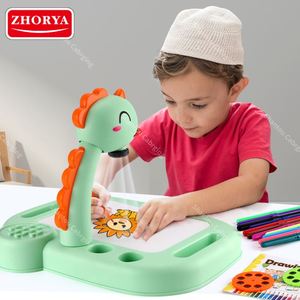 Projecteur de dessin portable Zhorya, nouveaux jouets 2023, tableau magnétique pour enfants, jouets de dessin pour enfants - Product Image 2