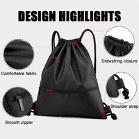 Nueva Mochila Deportiva Casual con Cordón y Logotipo Personalizado, Bolsa Impermeable de Oxford con Cierre de Cremallera para Actividades al Aire Libre