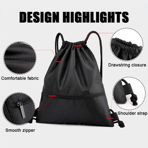 Nueva <span class=keywords><strong>Mochila</strong></span> Deportiva Casual con Cordón y Logotipo Personalizado, Bolsa Impermeable de Oxford con Cierre de Cremallera para Actividades al Aire Libre - Product Image 2
