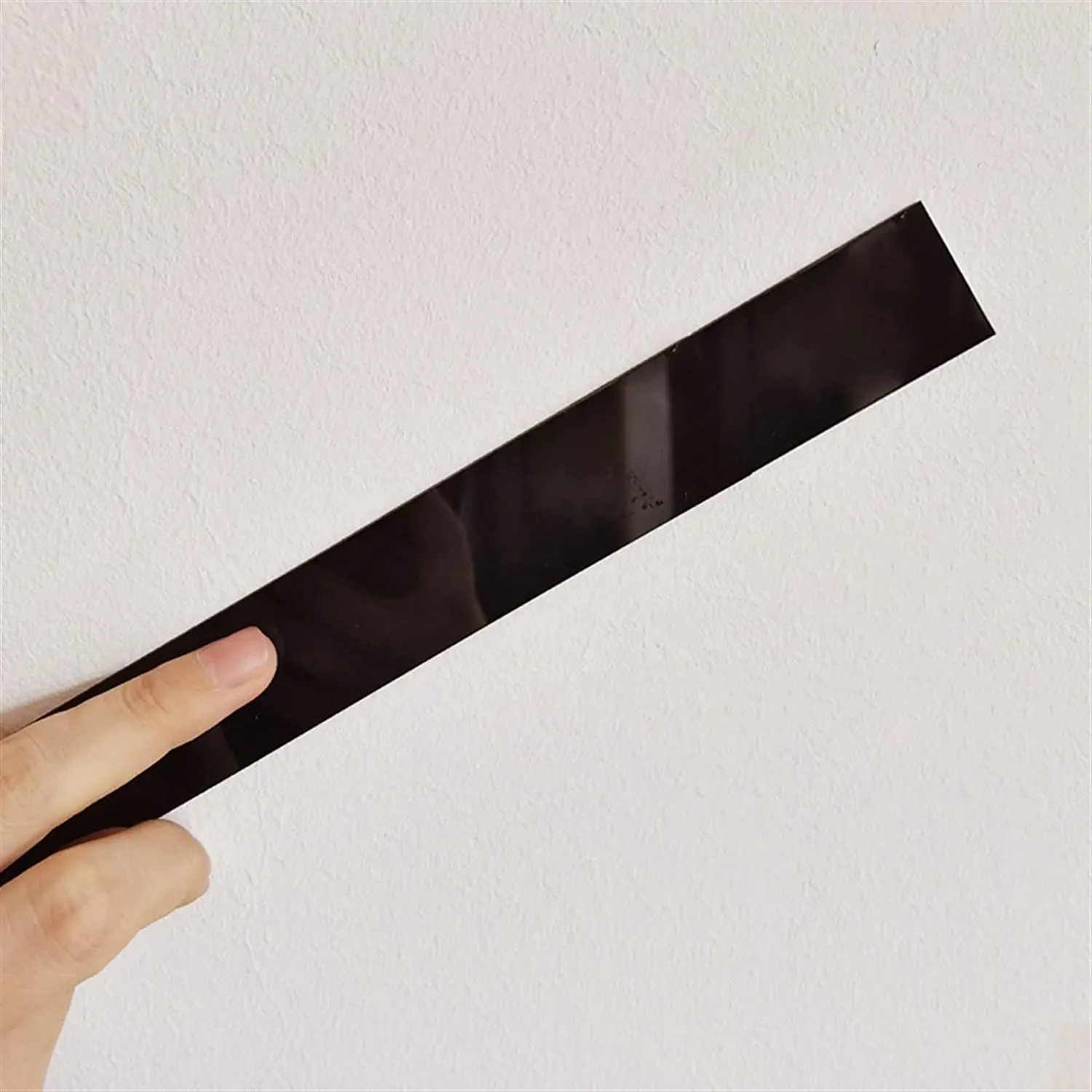 Wall Molding Trim Black Metalized Mirror-Like Finish, Peel and Stick Design for Wall Frames/Waist Lines