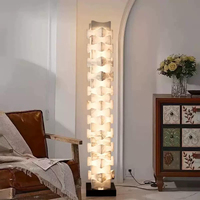 Lampe de sol en albâtre moderne de luxe espagnole, empilable, géométrique, en pierre naturelle, éclairage décoratif LED, salon, chambre, villa
