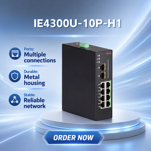 สวิตช์อีเธอร์เน็ตอุตสาหกรรมแบบติดตั้งบนราง H3C รุ่นใหม่ 128Gbps LS-IE4300U-10P-H1 10 พอร์ต รองรับ QoS SNMP VLAN - Product Image 1
