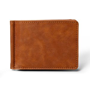 RFID Blocking Men's Slim Wallet Vintage Leather Bifold Money <b>Clip</b> Front Pocket Card Holder Wholesale - Product Image 4