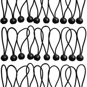 สายรัดยางยืดแบบปรับได้สีดำขนาด 12 นิ้ว สำหรับงานรัดผ้าคลุมแบบรักษ์โลก  พร้อมตัวล็อคแบบลูกบอล - Product Image 1