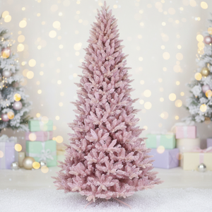 <span class=keywords><strong>Sapin</strong></span> de Noël artificiel pré-éclairé de 150 cm x 180 cm avec lumières LED, fonctionne sur piles, <span class=keywords><strong>petit</strong></span> <span class=keywords><strong>sapin</strong></span> rose de 1,5 m pour table, utilisation intérieure - Product Image 6