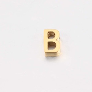 Ciondoli Alfabetici in Acciaio Inossidabile Placcato Oro 18K, Lucidati a Specchio, Antiossidanti, per Bracciali - Product Image 4