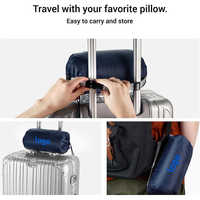 Oreiller de lit de petite taille pour les voyages, oreillers en mousse à mémoire de forme pour les dormeurs latéraux du dos et du ventre avec housse lavable