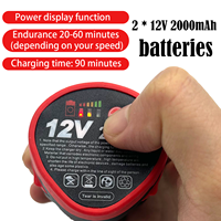 Polisseuse cadeau 2*12v 2000mAh Batteries au lithium sans fil Dualité Action Mini voiture polisseuse ensemble sans fil voiture détaillant Machine