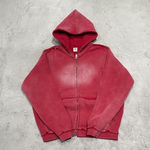 Sudadera con Capucha para Hombre de Alta Calidad, Personalizada, con Doble Cremallera, 400g, Estilo Vintage, Imitación Lavado Ácido, Sin Estampado, Anti-Pilling - Product Image 2