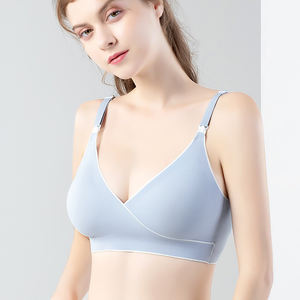 Vente en gros de soutiens-gorge de maternité sous-vêtements grossesse post-partum allaitement soutien-gorge ouvert croisé soutien-gorge grande taille - Product Image 1