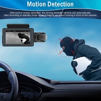 Écran IPS 3 pouces HD 1080P DVR avec double caméra Dash Cam intérieur avant avec Vision nocturne IR caméra de tableau de bord de voiture grand Angle