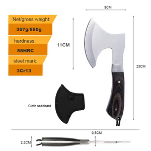 Hache <span class=keywords><strong>de</strong></span> camping professionnelle pour l'extérieur, la survie, la <span class=keywords><strong>chasse</strong></span>, le bricolage, <span class=keywords><strong>de</strong></span> qualité industrielle, mini hachette portable avec étui, acier à haute teneur en carbone - Product Image 2