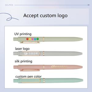 Presione el bolígrafo neutral para personalizar el LOGO Morandi Bullet Head 0,5mm Metal Publicidad Signature Pen - Product Image 4