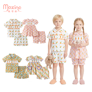 Set di Maglietta Corta con Motivo a Carota per Bambino, Abbigliamento Smock Personalizzato, <span class=keywords><strong>Elegante</strong></span> Completo per Ragazzi - Product Image 2