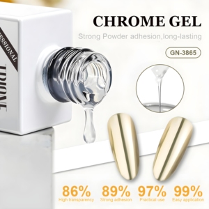 Esmalte de <span class=keywords><strong>Uñas</strong></span> en Gel Base Transparente Cromado de 15 ml, Efecto Metálico, Sin Necesidad de Limpiar, Gel Cromado para Manicura, Arte de <span class=keywords><strong>Uñas</strong></span> de Salón - Product Image 2