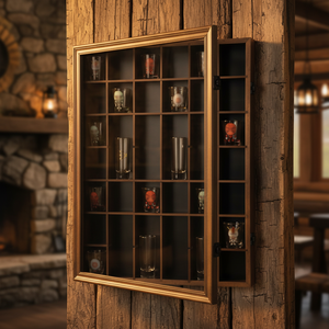 <span class=keywords><strong>Vitrine</strong></span> en bois de noyer, nouveau design, multi-compartiments, verrouillable, idéale <span class=keywords><strong>pour</strong></span> bar à domicile, spiritueux et objets de collection - Product Image 6