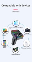 Pemutar MP3 Mobil F19 dengan Transmitter FM, Pengisi Daya Cepat Dual USB Tipe C dan Pengisian Cepat BT 5.0 Audio Modulator FM