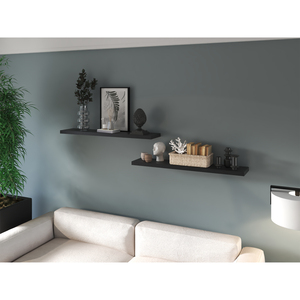 Floating <b>Shelf</b> Lyle Black Living Room <b>Wall</b> Display <b>Shelves</b> - Product Image 4