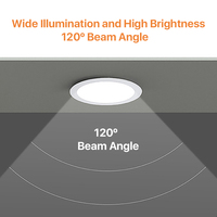 ANYHOME Pengiriman Cepat Lampu Downlight LED 6" Dimmable Recessed 11W 5CCT Bersertifikasi ETL, Perlengkapan Downlight Retrofit 110-120V