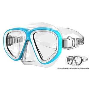 स्पष्ट दृश्य लेंस पेशेवर महासागर मुक्त गोता मास्क वयस्क के लिए पीले पीसी फ्रेम स्कूबा डाइविंग मास्क - Product Image 6