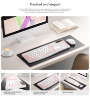 Mini clavier et souris de dessin animé personnalisés pour filles ensemble clavier et souris sans fil