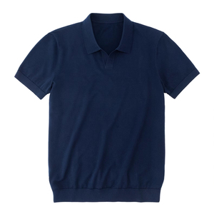 เสื้อโปโลผู้ชาย สีกรมท่า แขนสั้น ผ้าโพลีเอสเตอร์บาง ใส่ได้ทุกวัน - Product Image 5