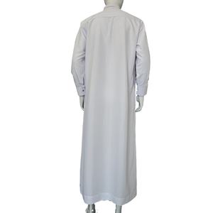 تصميم جديد 2025 بالجملة ملابس إسلامية محتشمة للربيع، عباءة مطرزة بقبة للرجال على الطراز القطري ودبي، ثوب عربي يسمح بمرور الهواء - Product Image 5
