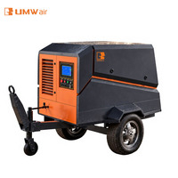 Compresseur d'air mobile intelligent à vis 16 bars, diesel, avec contrôle intelligent pour les travaux miniers et de forage