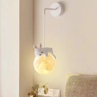 Lampes suspendues LED modernes et simples pour chambre d'enfant, chevet, allée, balcon, applique murale mignonne avec corps en fer, alimentation AC