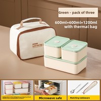 Boîte à lunch carrée empilable en acier inoxydable SUS304 de 1 à 2 L, hermétique, compatible micro-ondes, design moderne, pour aliments