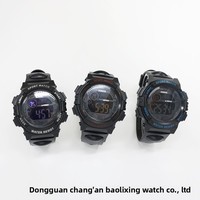 Jam Tangan Olahraga Digital LED Persegi Panjang Baru dengan Tali Plastik untuk Pelajar/Pesta