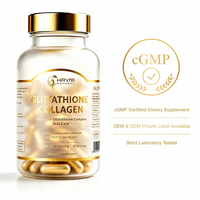 Capsules de collagène au glutathion 2000 mg, marque privée OEM/ODM, complément alimentaire éclaircissant et anti-âge pour la peau