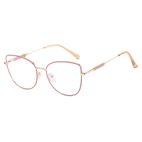 Monture de lunettes pour femmes en métal de haute qualité, tendance rétro, anti-lumière bleue