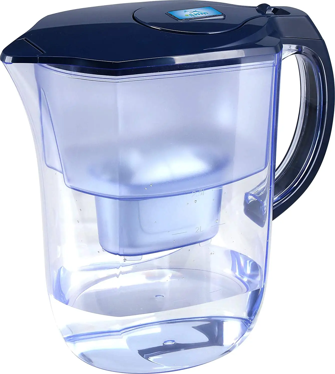 Filter air alkali Premium Pitcher 3,8l, Filter karbon aktif bebas BPA, toksin Bersih Sehat, alkalalized