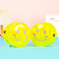 Vente en gros PVC transparent petit sac de rangement porte-monnaie logo personnalisable visage souriant portable et fermeture à glissière