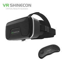 VR SHINECON convient pour 4.7-6.5 pouces Android et IOS 3D Real 2K VR lunettes avec télécommande