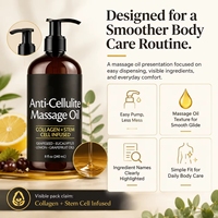 Huile de massage corporel anti-cellulite raffermissante et amincissante multi-usage pour adultes, infusée au citron, huile essentielle composée pour SPA