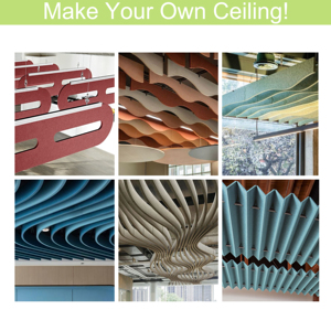 Paneles Acústicos de Fibra de Poliéster Qinsound de 9/12 mm de Espesor, Paneles de <span class=keywords><strong>Aislamiento</strong></span> Acústico Ecológicos para Oficina y <span class=keywords><strong>Auditorio</strong></span> - Product Image 2