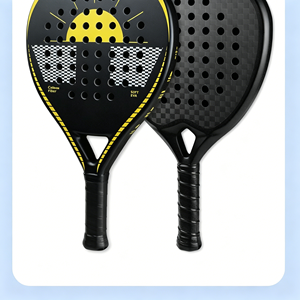 Raquette de beach tennis professionnelle en carbone 3K, haute résistance aux chocs, noyau souple en EVA, poignée anti-vibration, niveau club, pour matchs. - Product Image 1