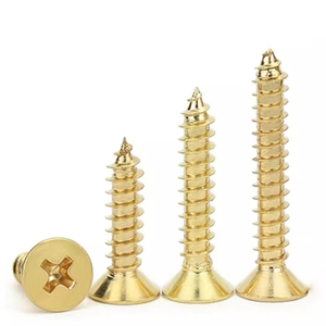 1000 piezas/bolsa Tornillo autorroscante de cabeza plana cruzada de acero al carbono chapado en oro M1.7 M2 M2.3 M2.6 M3 M3.5 M4 para madera - Product Image 1