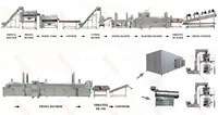 Ligne de production de chips de légumes 300 kg/h Machine de fabrication de pringles et de chips de pommes de terre efficace avec machine à clé de friteuse