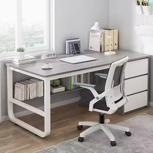 Modern Simple Wooden Writing Desk for Home Office Bedroom Iron <strong>Computer</strong> <strong>Table</strong> with Drawer <strong>Small</strong> Spaces Wholesale Use Furniture - Product Image 3