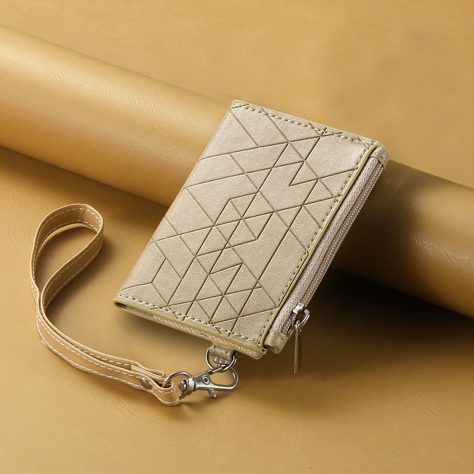 Khaki [Card holder with lanyard]