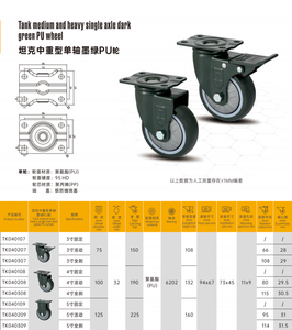 Schwerlast-Lenkrolle Polyurethan Mechanisches Gehäuse Rad 4 Zoll Transporträder für Schweißtisch Mit Bremsen Schwenkbare Laufrollen - Product Image 4