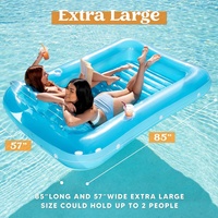 Leyoumei FC-102970 Nouveauté Lit Flottant Gonflable de Luxe en PVC 0,3 mm pour Femme, Utilisation Plage Piscine, Couleur et Taille Personnalisables