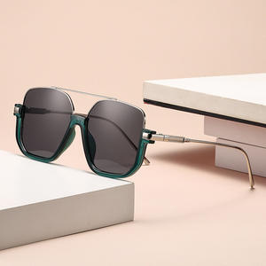 Gafas De Sol Unisex Retro De Gama Alta Doble Puente Ligero Moda Nuevo Estilo Grandes Blanco Negro Gafas Lunett De Solei - Product Image 3