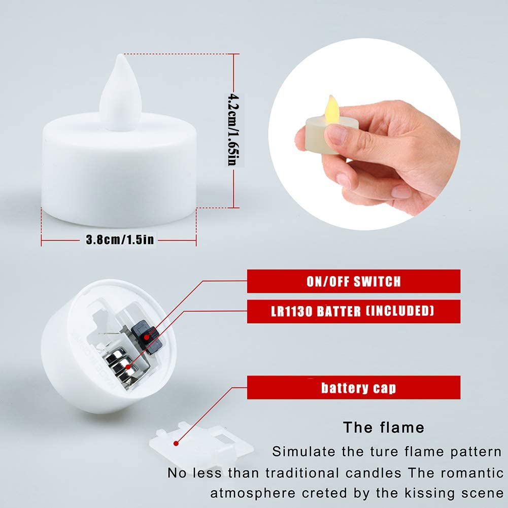 GoodLight Lumini Da Tè Senza Paraffina – 100% Cera Di Palma, 24 Pezzi – Ecologici E A Lunga Durata (4+ Ore Di Combustione)